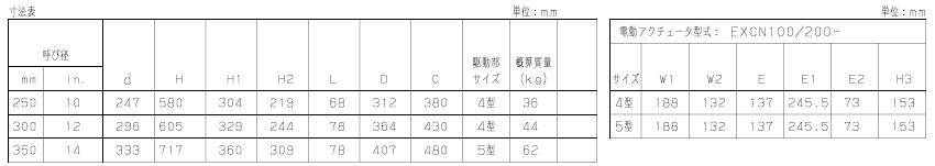 EXS100-10DJ外形尺寸图，KITZ北泽电动蝶阀
