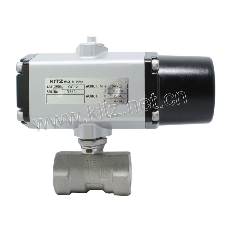 日本北泽KITZ原装进口气动不锈钢球阀CS-UTE